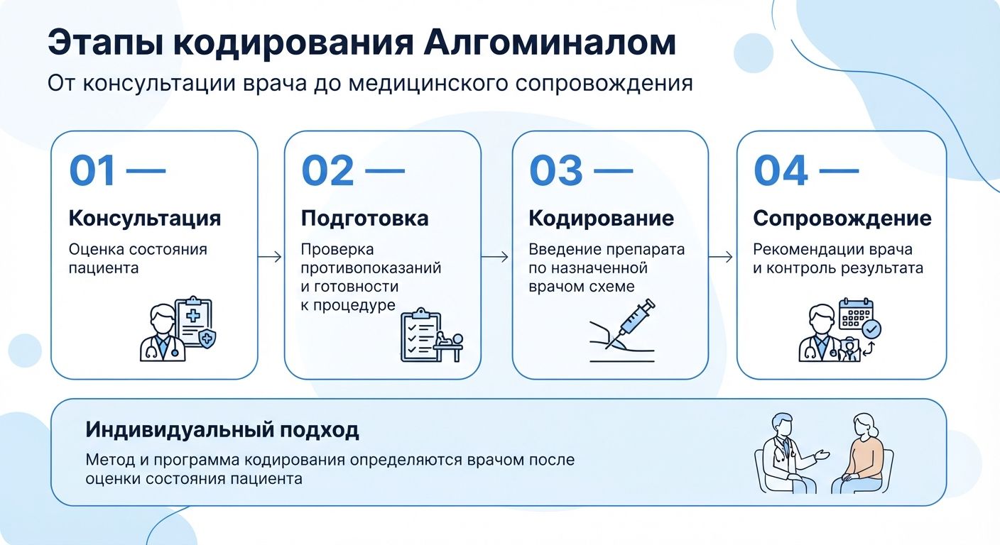 Кодирование препаратом «Алгоминал» в Твери инфографика